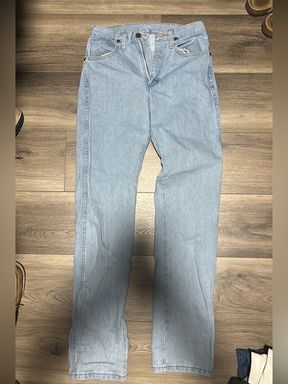Wrangler Light Wash Straight Leg Jeans